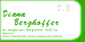 diana berghoffer business card